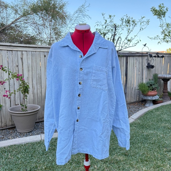 Light Wash Denim Shacket - Picture 1 of 6
